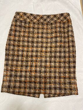 And Taylor loft petite wool plaid skirt midi - Sz 6P